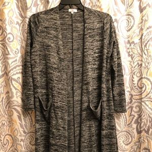 LuLaRoe Sarah Size Large black and gray heathered